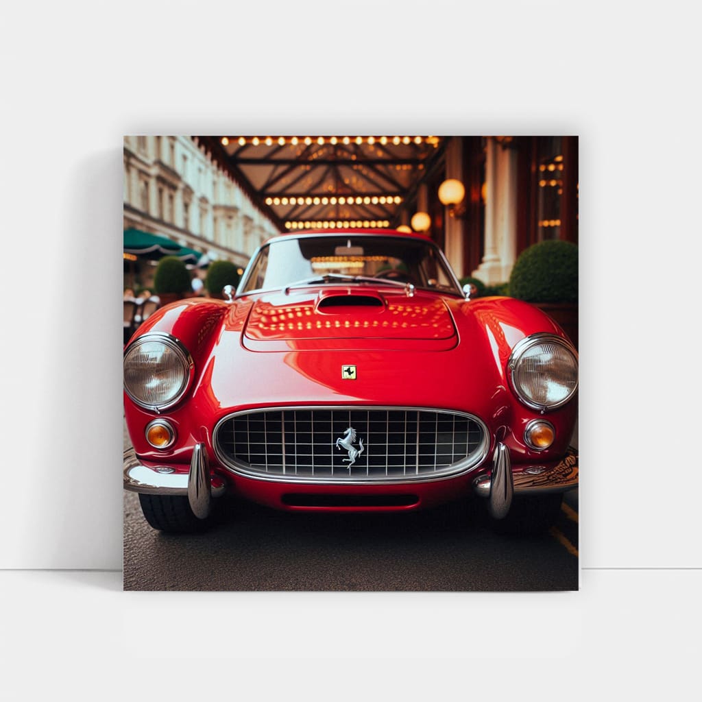 Ferrari Old Retro Hood Wall Art