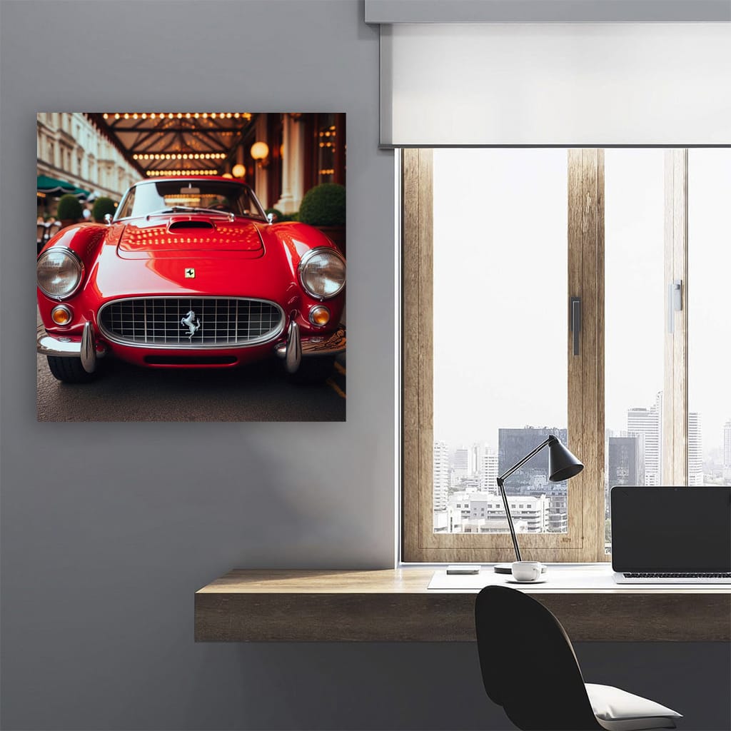 Ferrari Old Retro Hood Wall Art