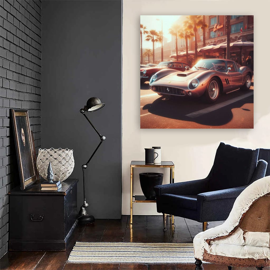 Ferrari Old Retro Sunny Weath Wall Art