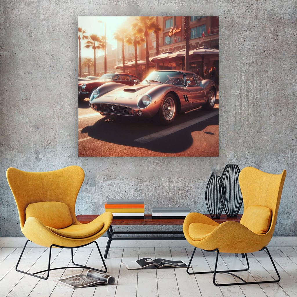 Ferrari Old Retro Sunny Weath Wall Art