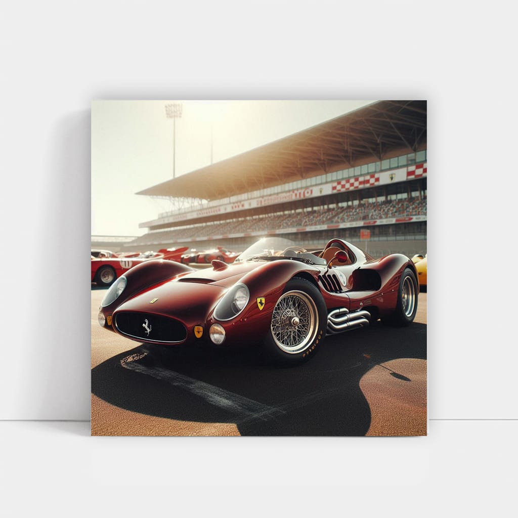 Ferrari Old Retro Sunny Weather Wall Art