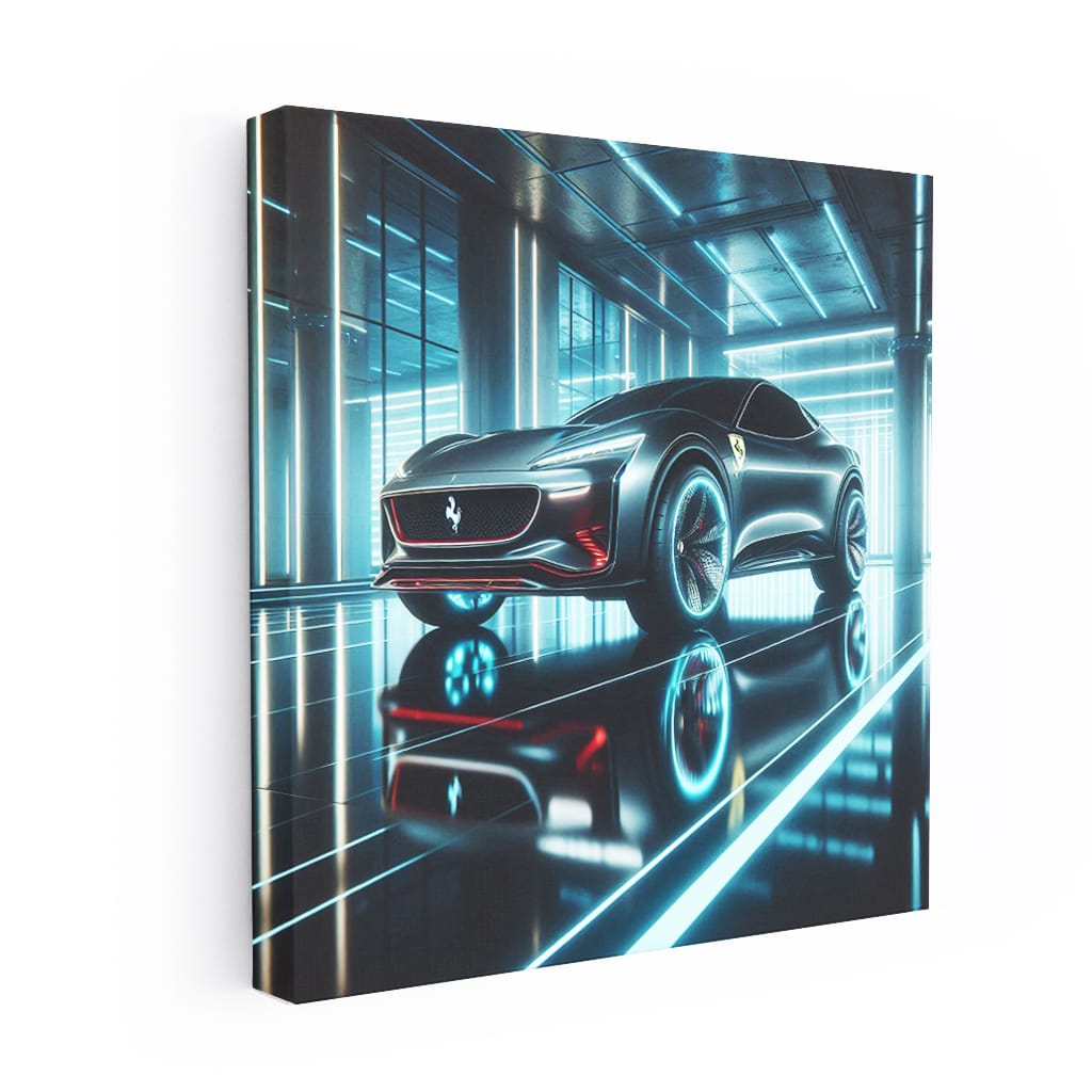 Ferrari Purosangue Neon Wall Art