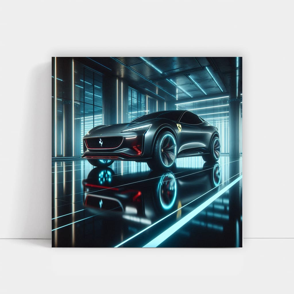 Ferrari Purosangue Neon Wall Art