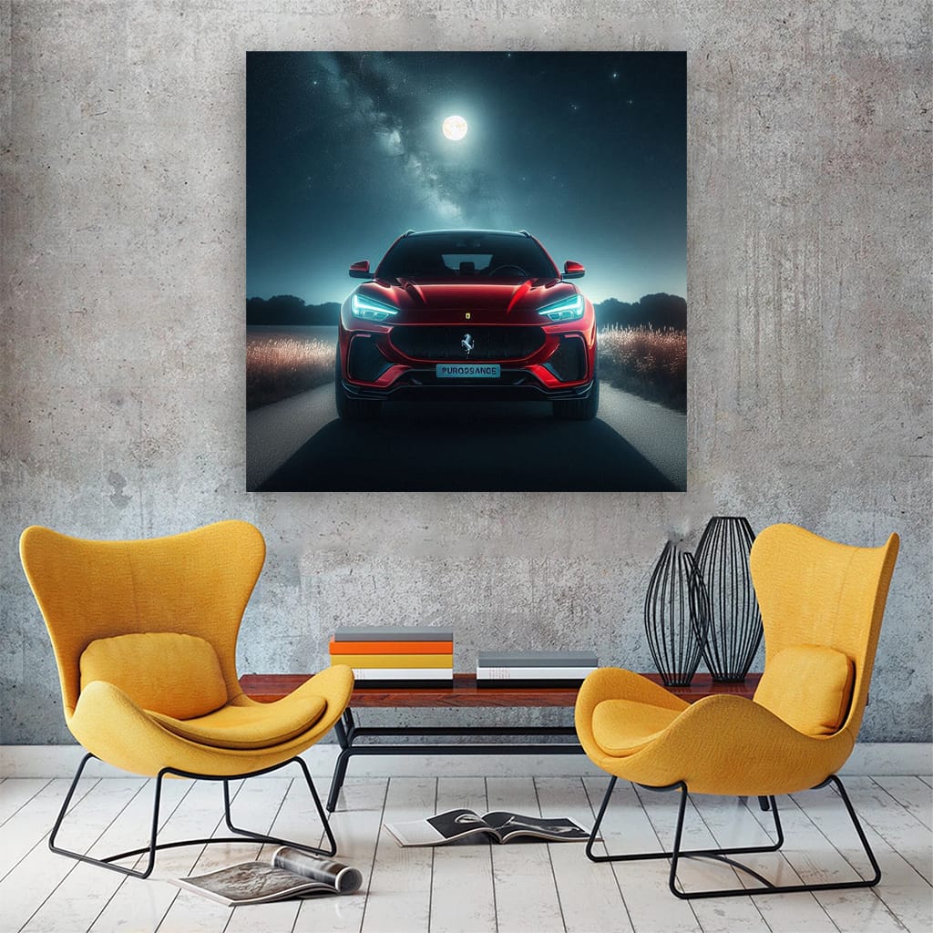 Ferrari Purosangue Night Wall Art