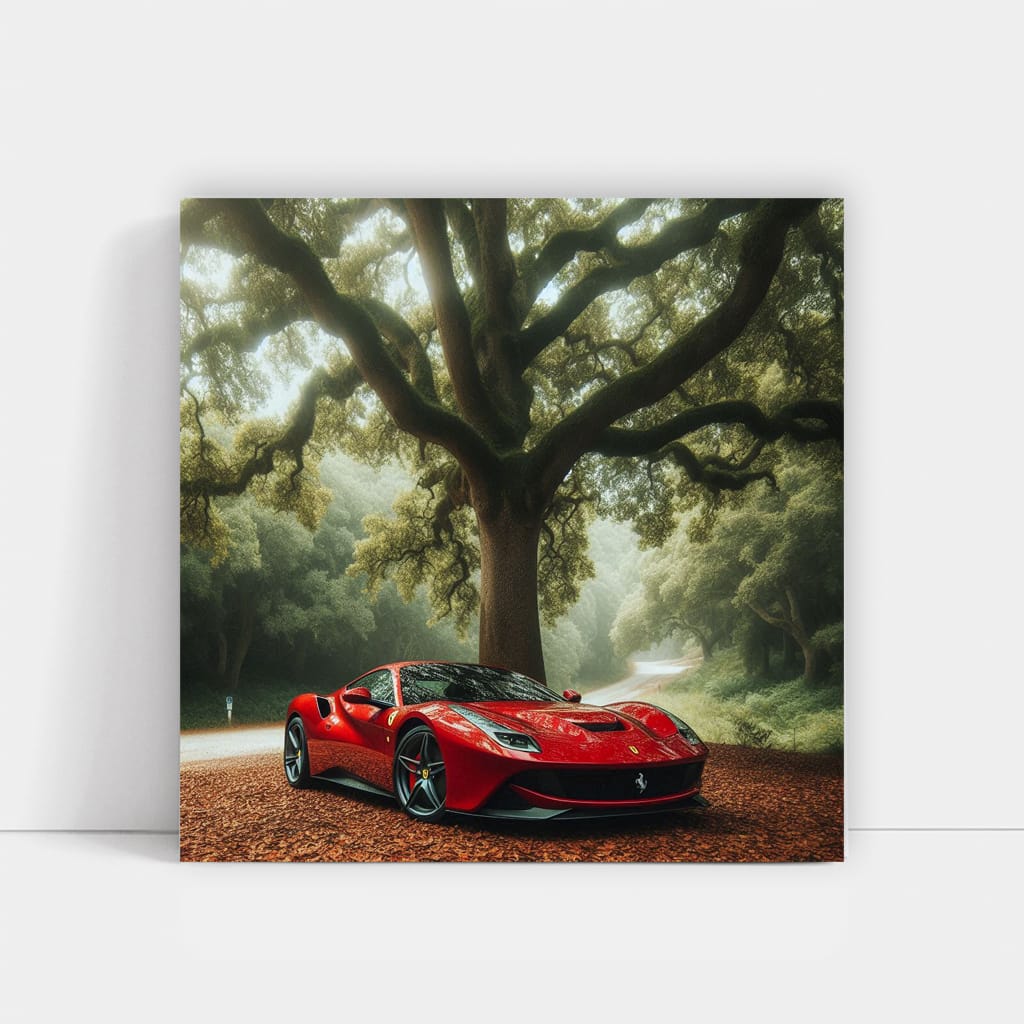 Ferrari Roma Forest Wall Art