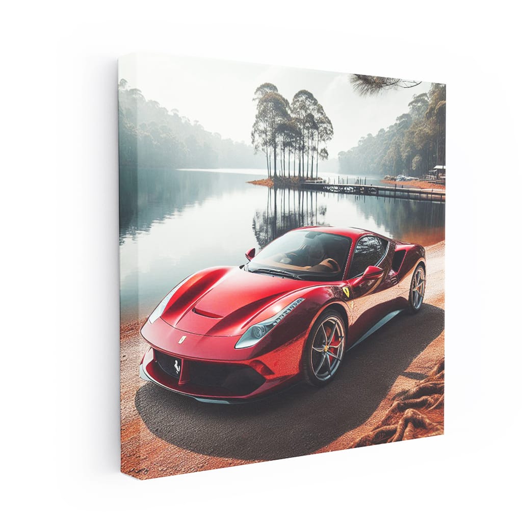 Ferrari Roma Lake Wall Art