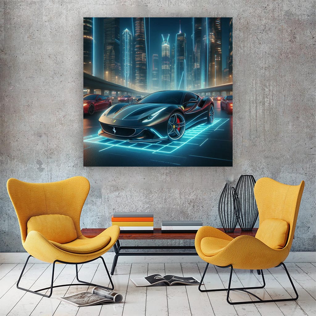 Ferrari Roma Ne Wall Art