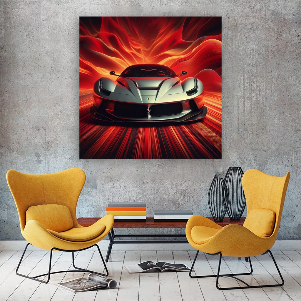 Ferrari Sf90 Stradale Absctra Wall Art