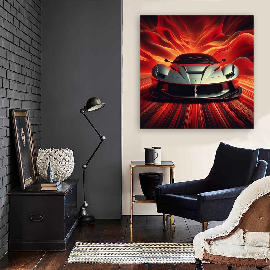 Ferrari Sf90 Stradale Absctra Wall Art