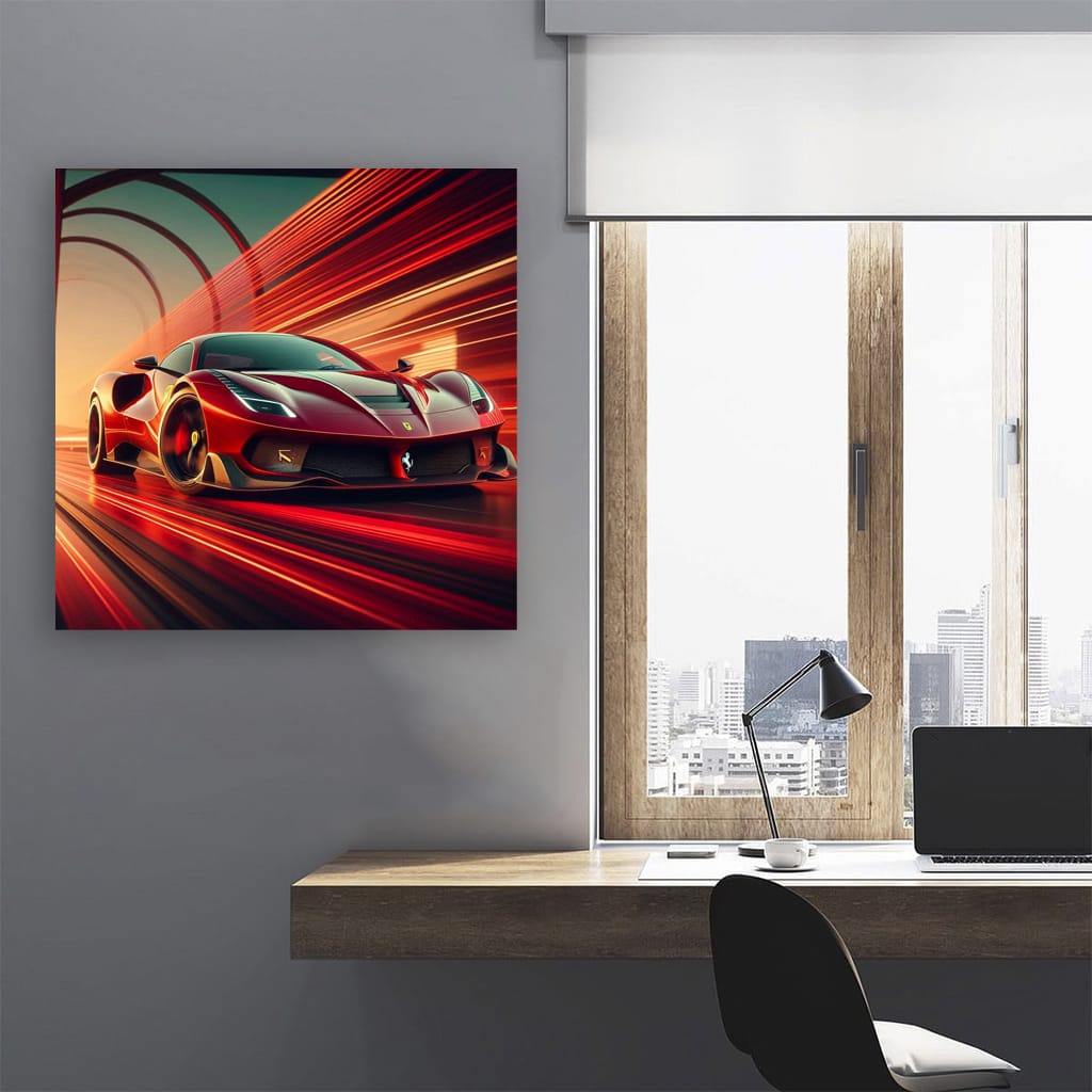 Ferrari Sf90 Stradale Absctract Wall Art