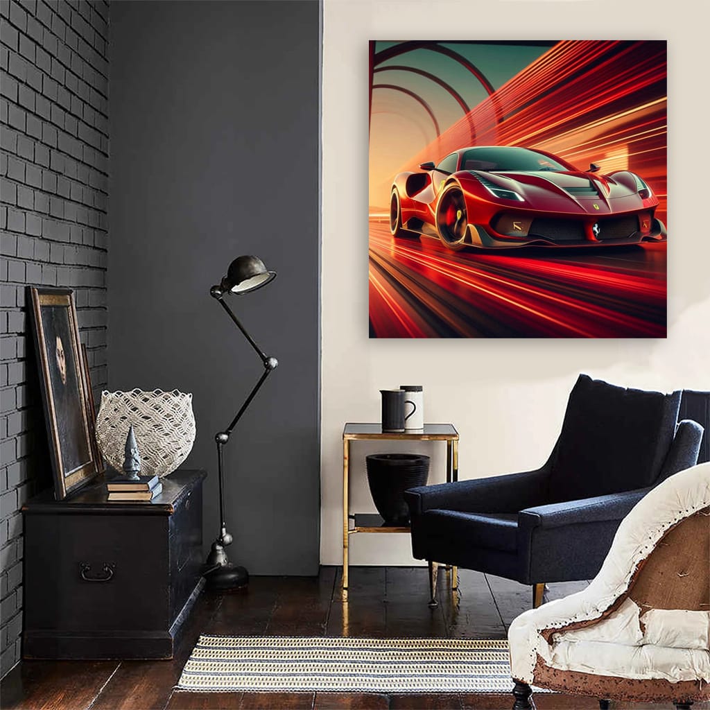 Ferrari SF90 Stradale Abstract - Fusion of Power and Elegance