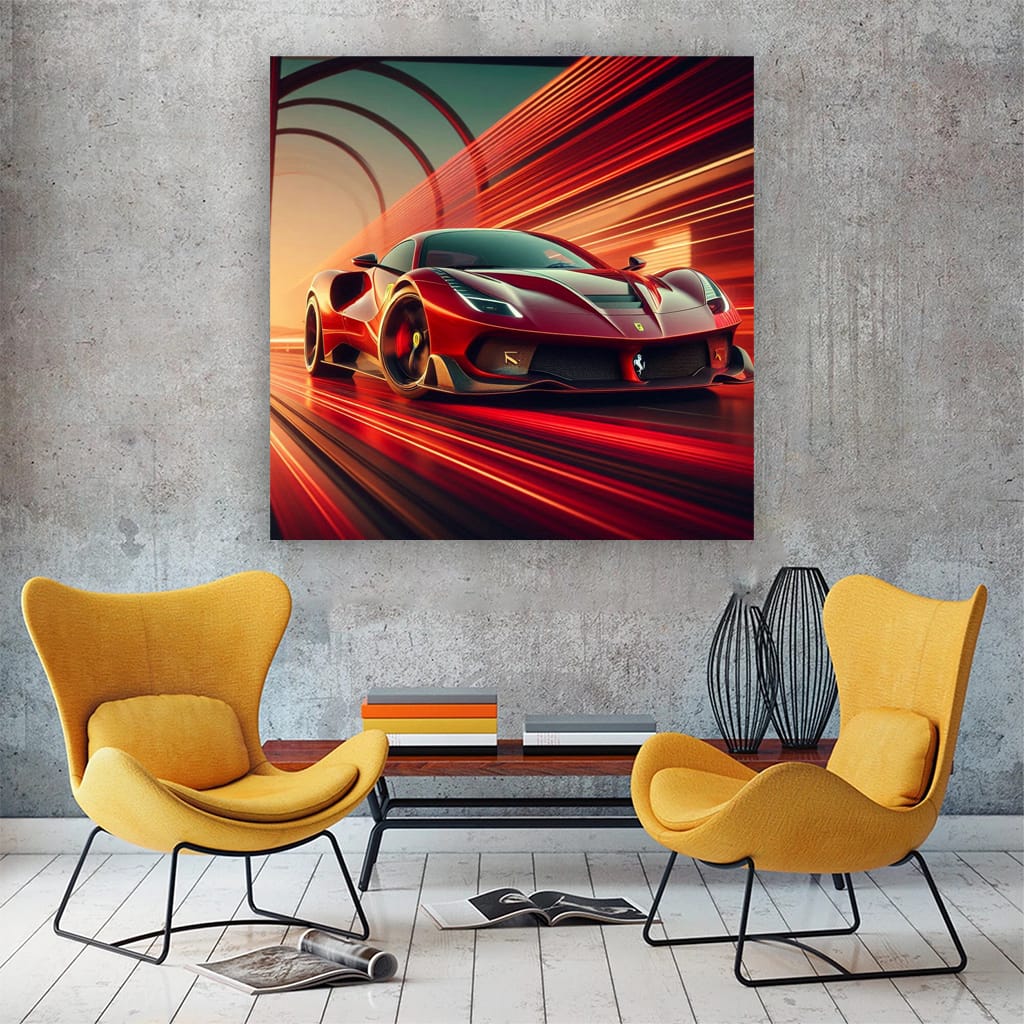 Ferrari Sf90 Stradale Absctract Wall Art