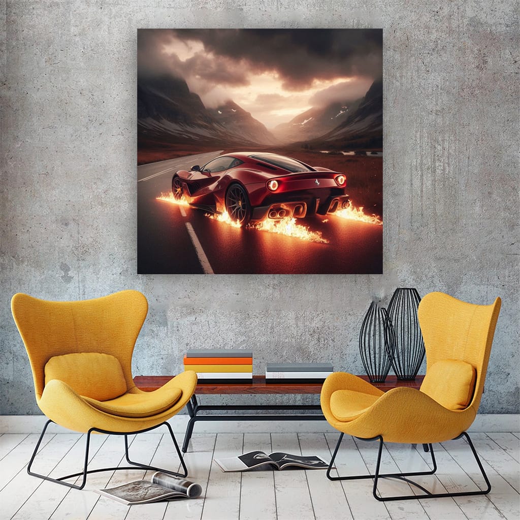 Ferrari Sf90 Stradale Fire Wall Art