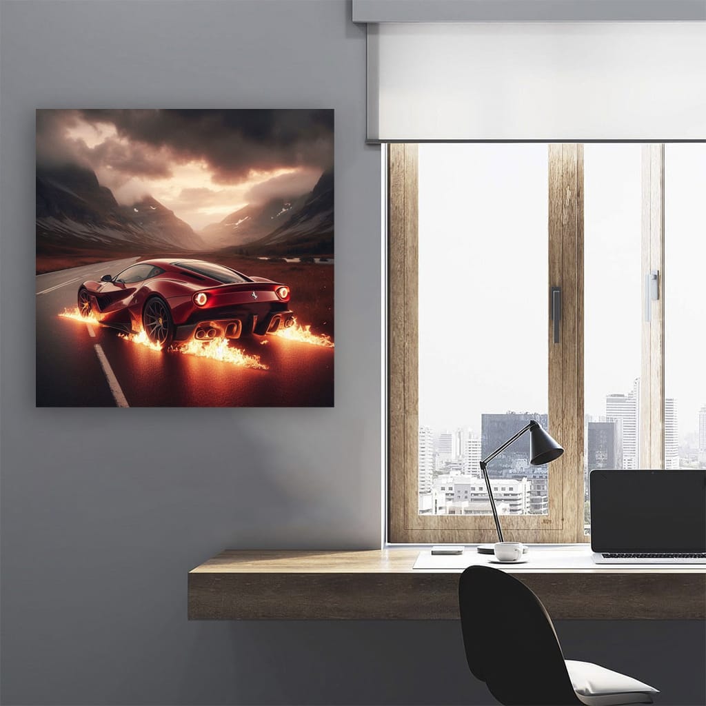 Ferrari Sf90 Stradale Fire Wall Art