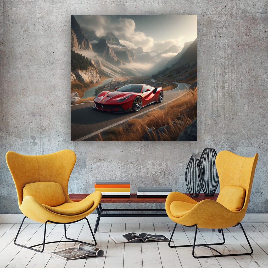 Ferrari Sf90 Stradale Mounta Wall Art