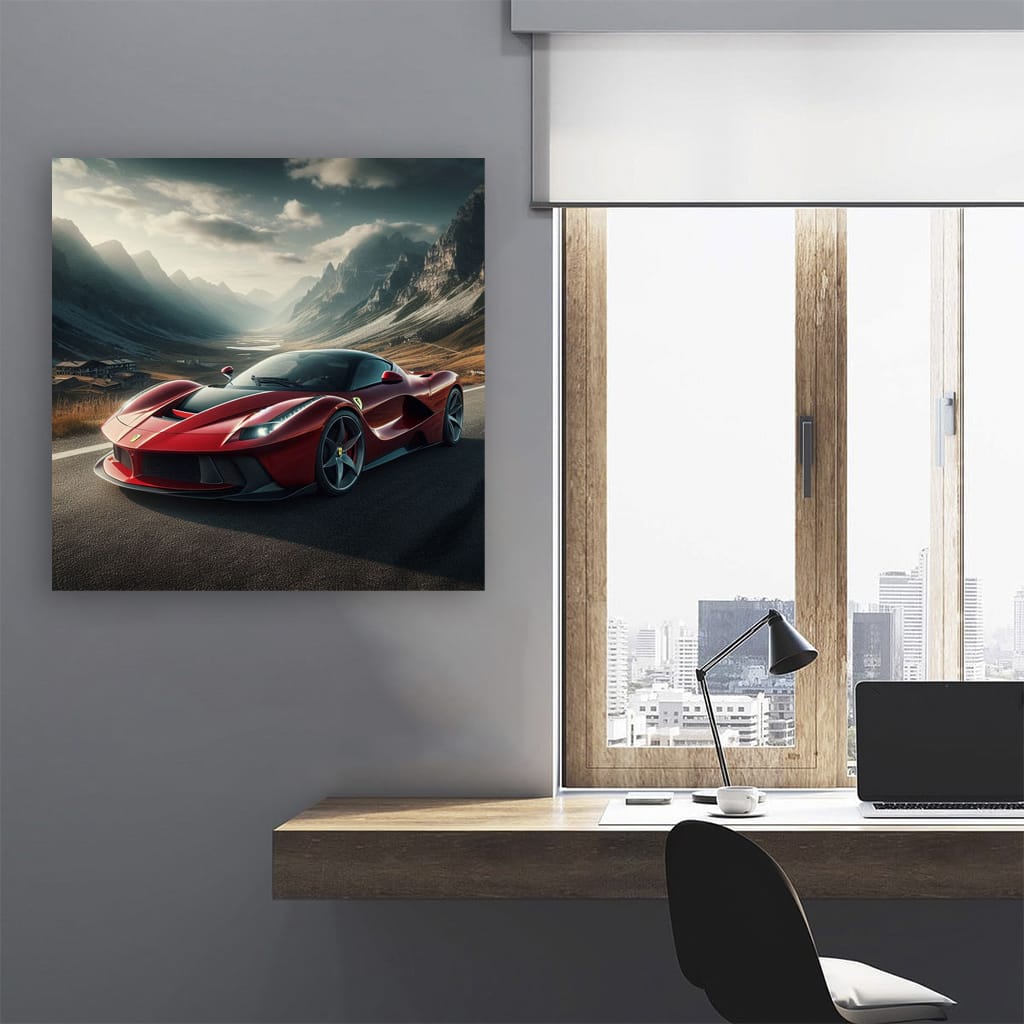 Ferrari Sf90 Stradale Mountain Wall Art