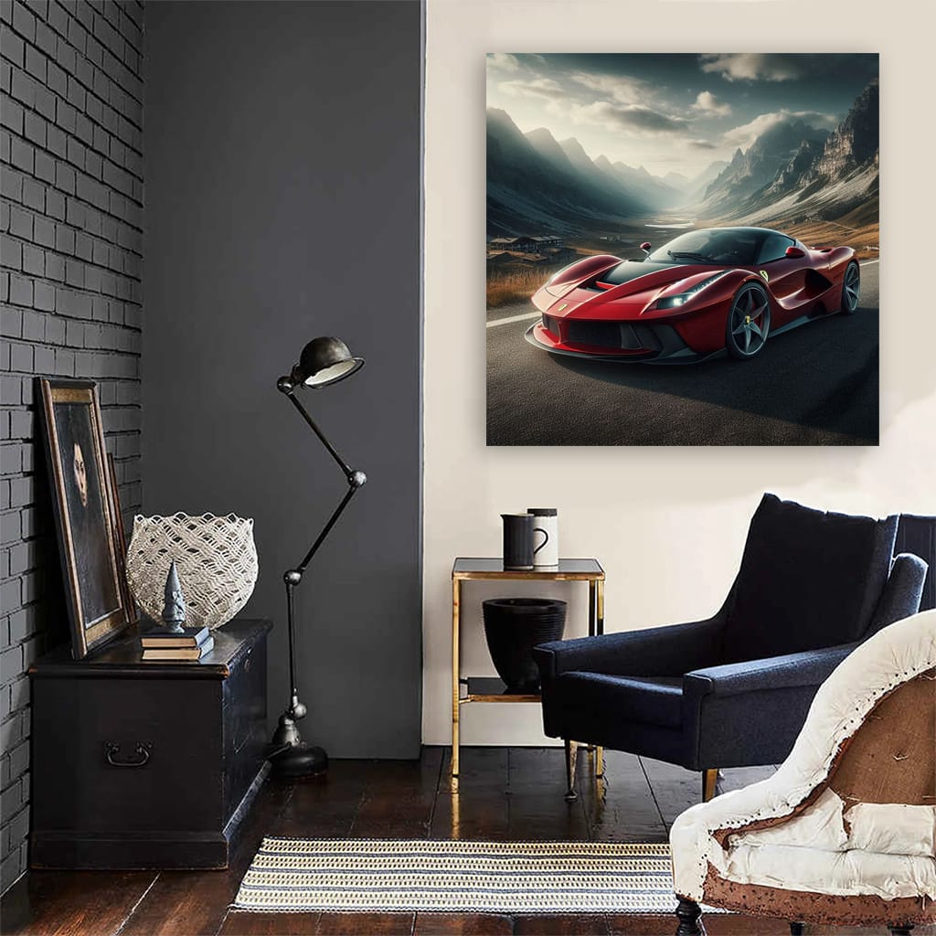 Ferrari Sf90 Stradale Mountain Wall Art