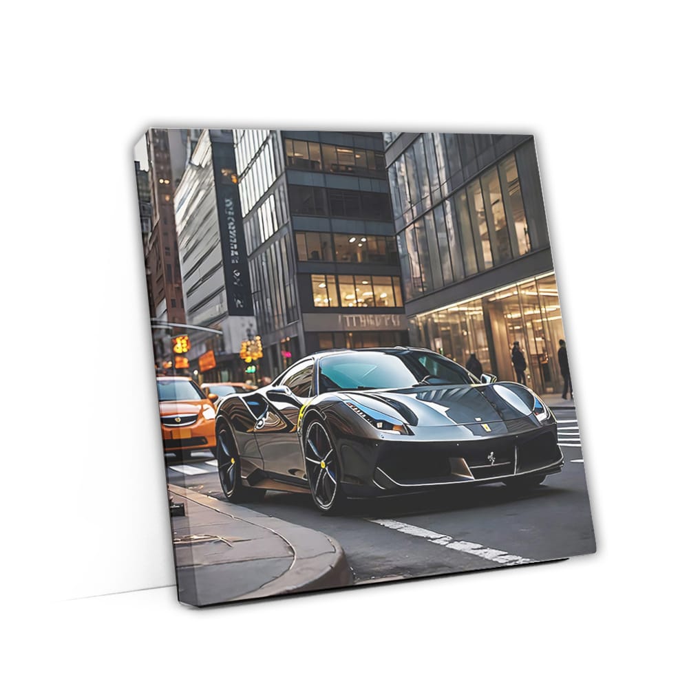 Ferrari 488 Gtb Black In New York City N Wall Art