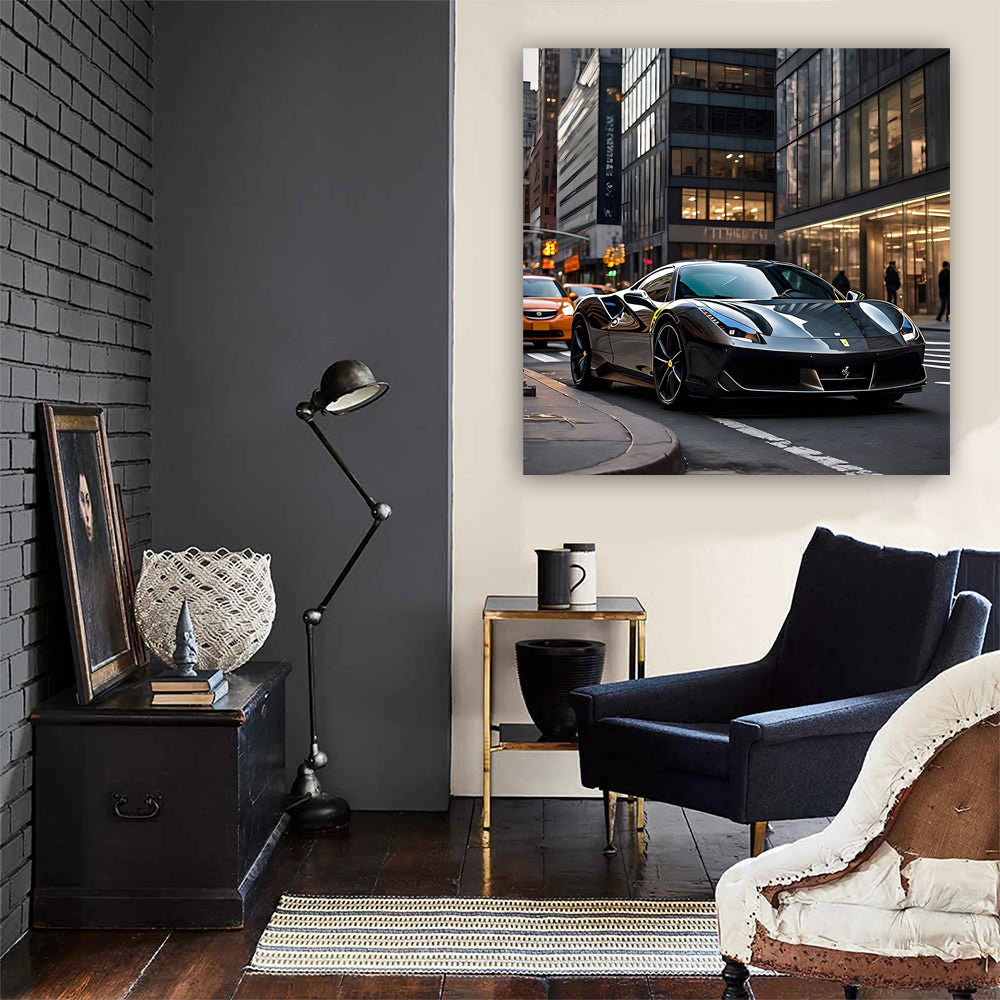 Sleek Black Ferrari 488 GTB in NYC: Speed Meets Style