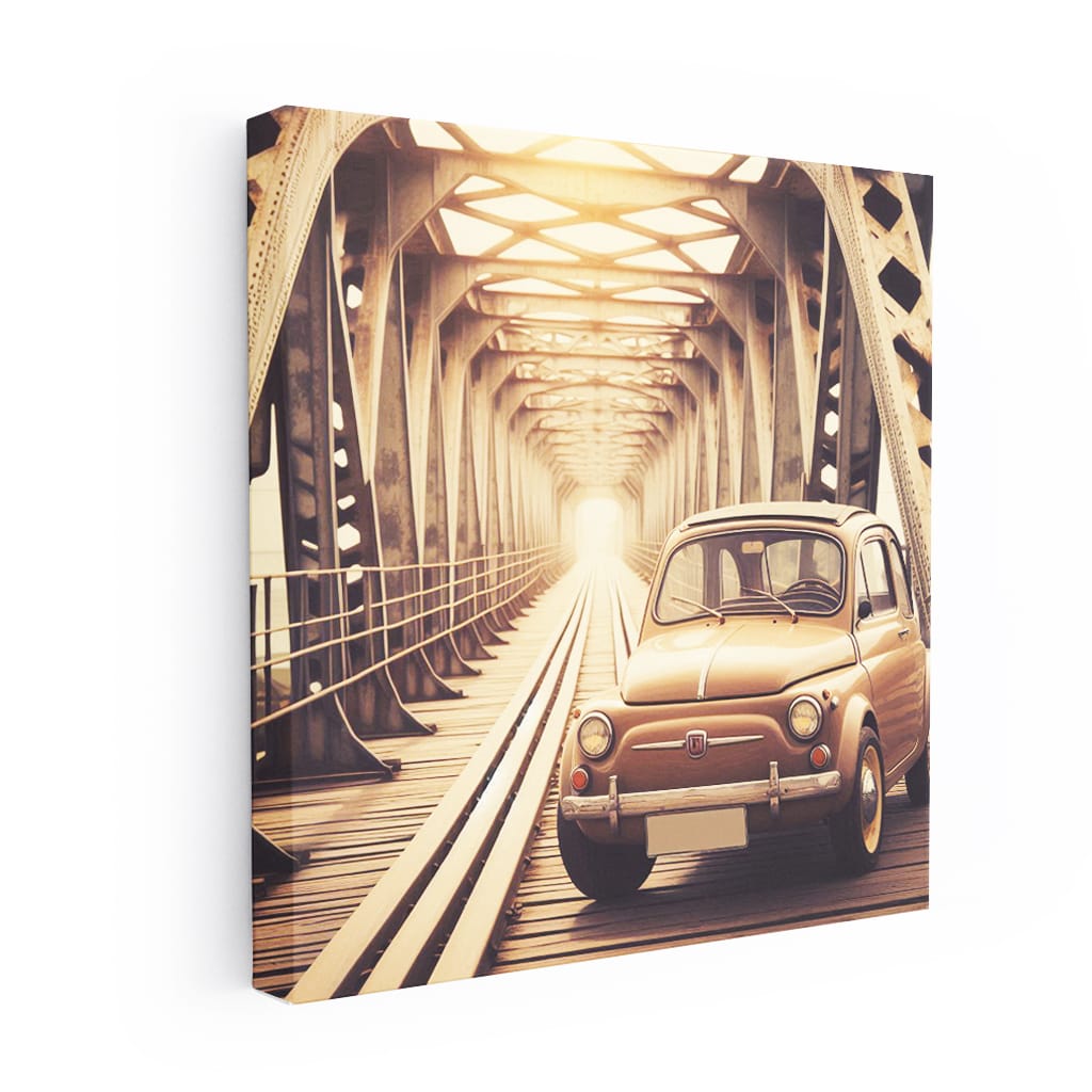 Fiat Old Retro Brid Wall Art