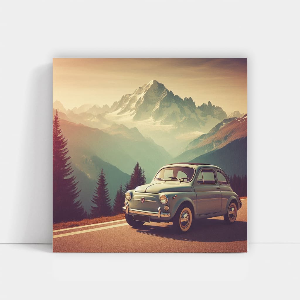 Fiat Old Retro Mounta Wall Art