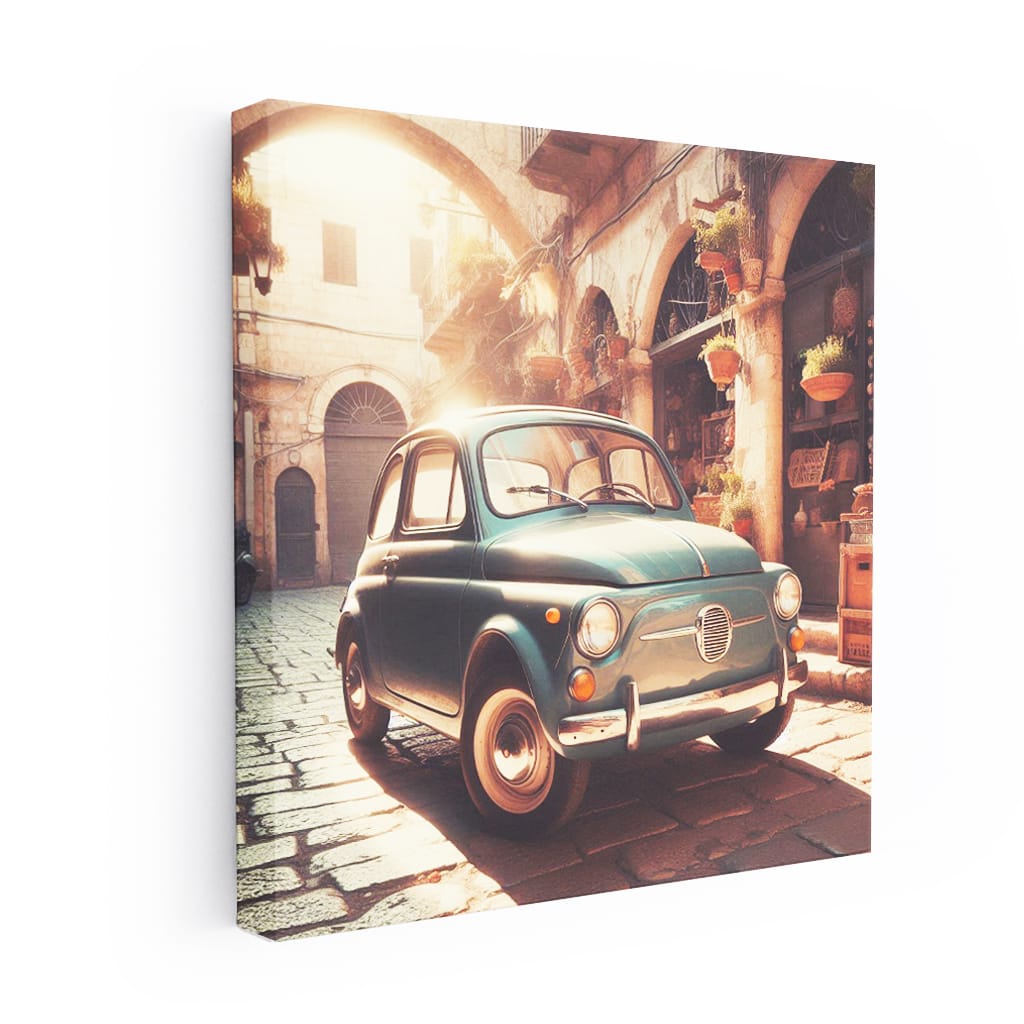 Fiat Old Retro Parki Wall Art