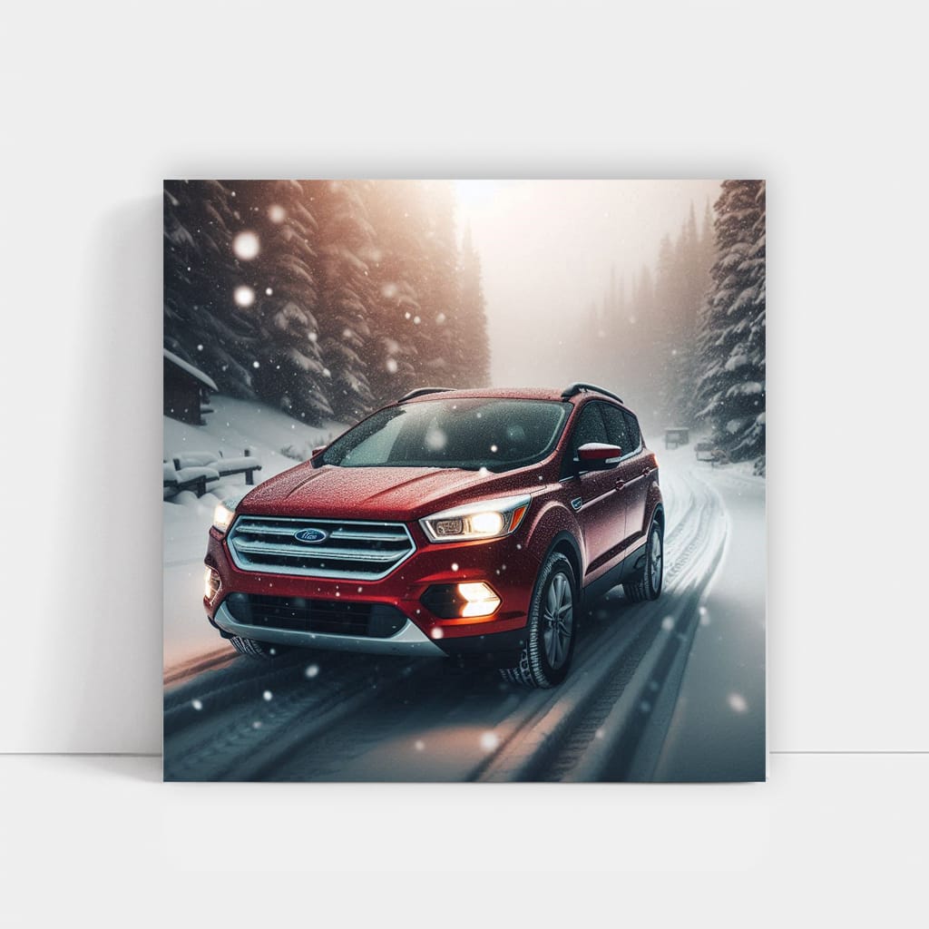 Ford Escape SUV in Snowfall - Rugged and Reliable Adventure
