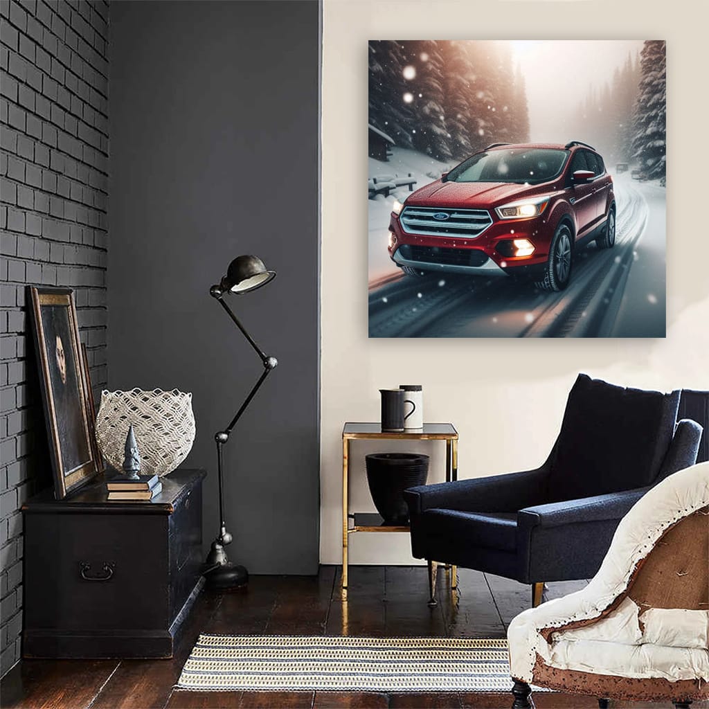 Ford Escape SUV in Snowfall - Rugged and Reliable Adventure