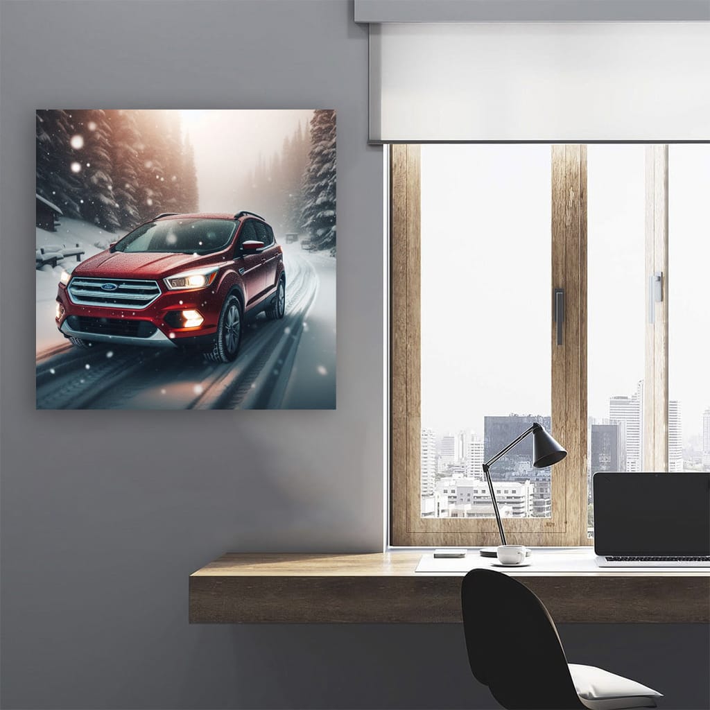 Ford Escape SUV in Snowfall - Rugged and Reliable Adventure