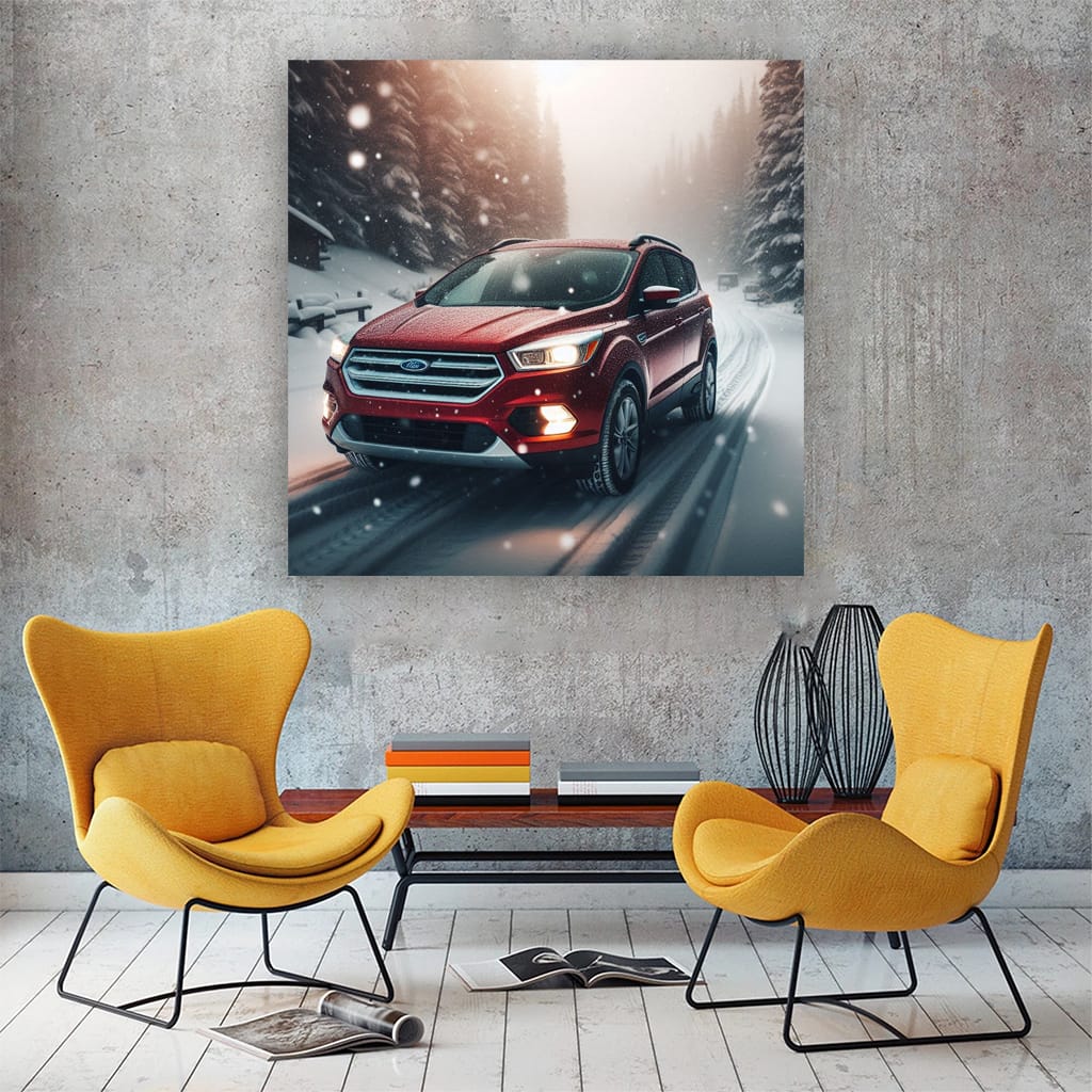 Ford Escape SUV in Snowfall - Rugged and Reliable Adventure