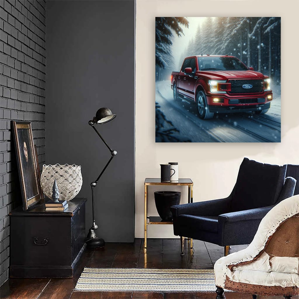 Ford F-150 in Snowfall - Rugged Power and Reliability