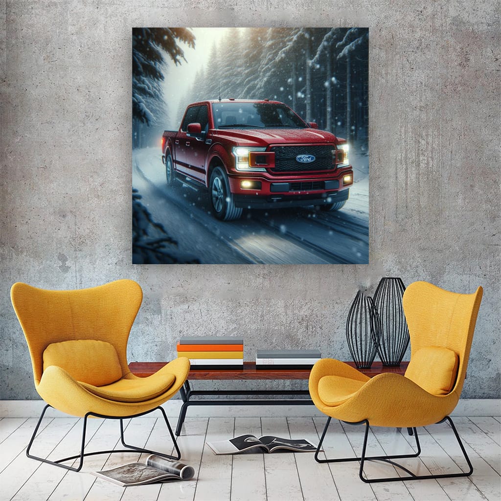 Ford F-150 in Snowfall - Rugged Power and Reliability
