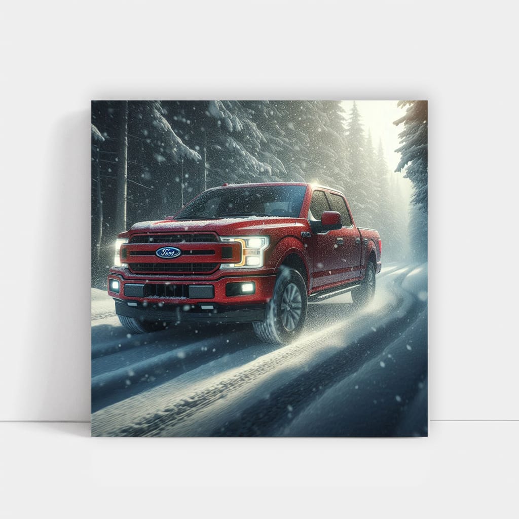 Ford F-150 in Snowfall - Tough and Reliable Truck