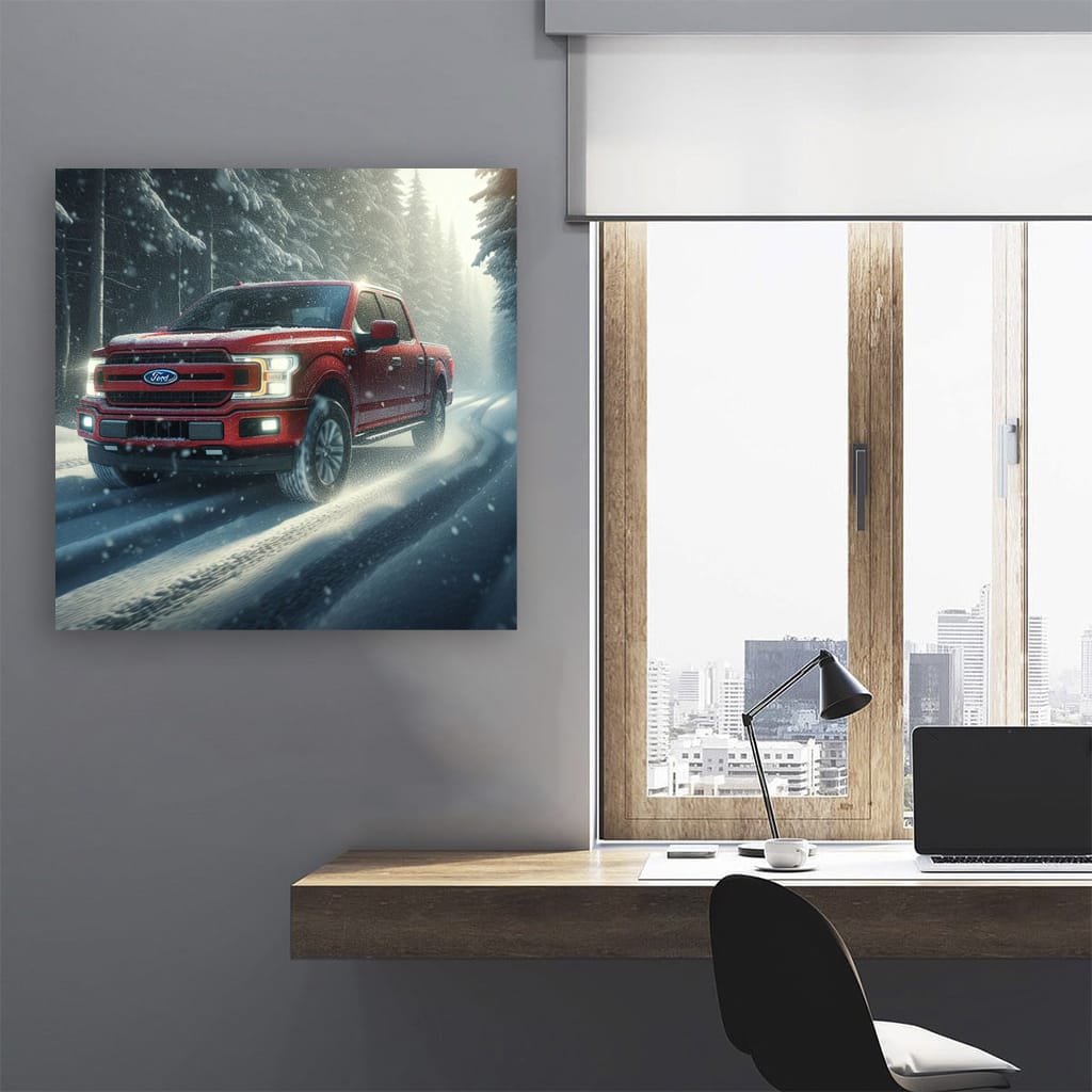 Ford F150 Snowfall Wall Art