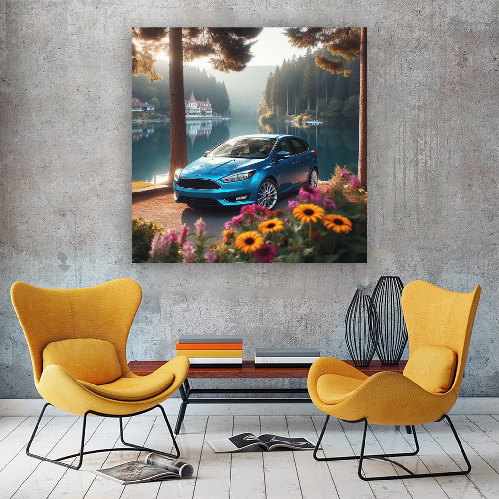 Ford Focus by Lake - Sleek and Stylish Ride