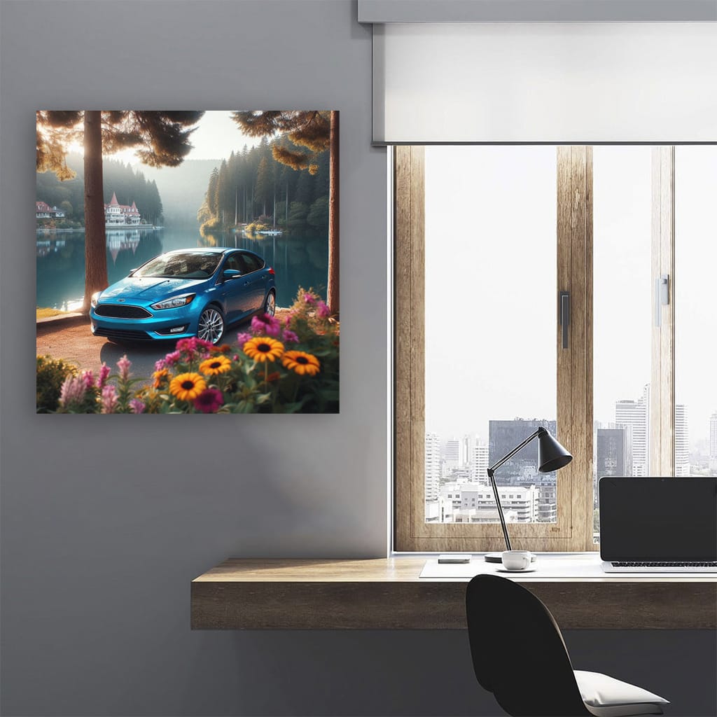 Ford Focus by Lake - Sleek and Stylish Ride