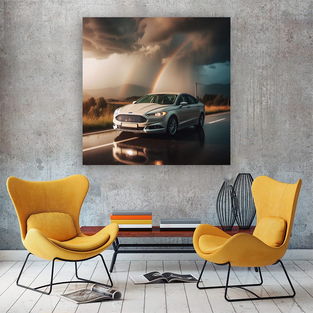 Ford Fusion Cloudy Weather Wall Art