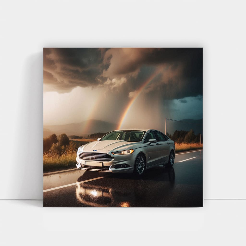 Ford Fusion Cloudy Weather Wall Art