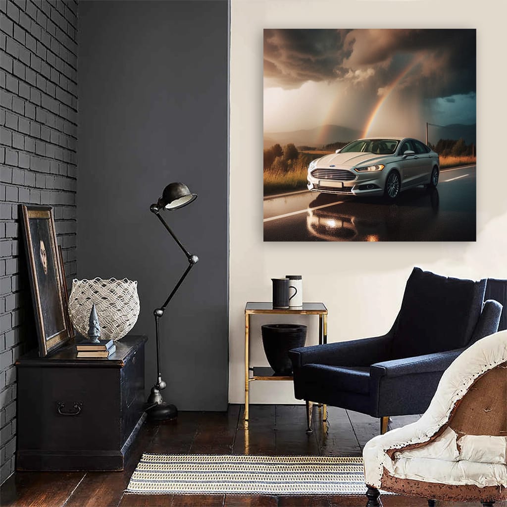 Ford Fusion Cloudy Weather Wall Art