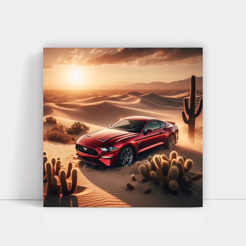 Mustang GT in Desert - Power and Performance Unleashed