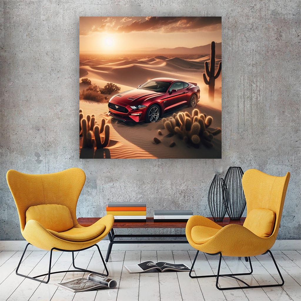 Mustang GT in Desert - Power and Performance Unleashed