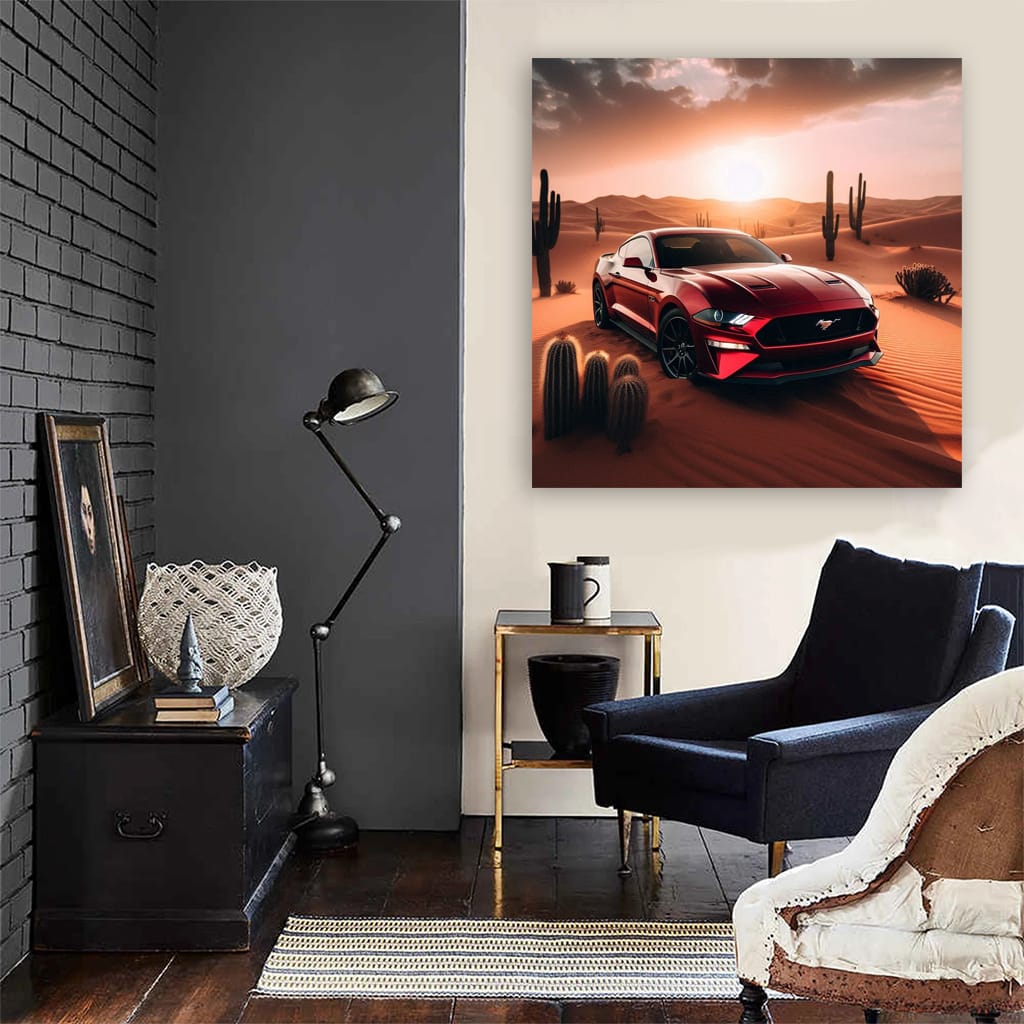 Ford Mustang Gt Desert Wall Art