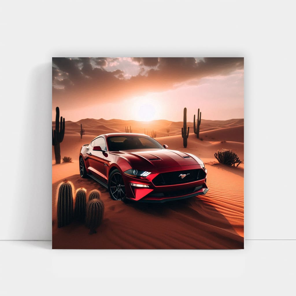 Ford Mustang GT in Desert - Power and Elegance in Motion
