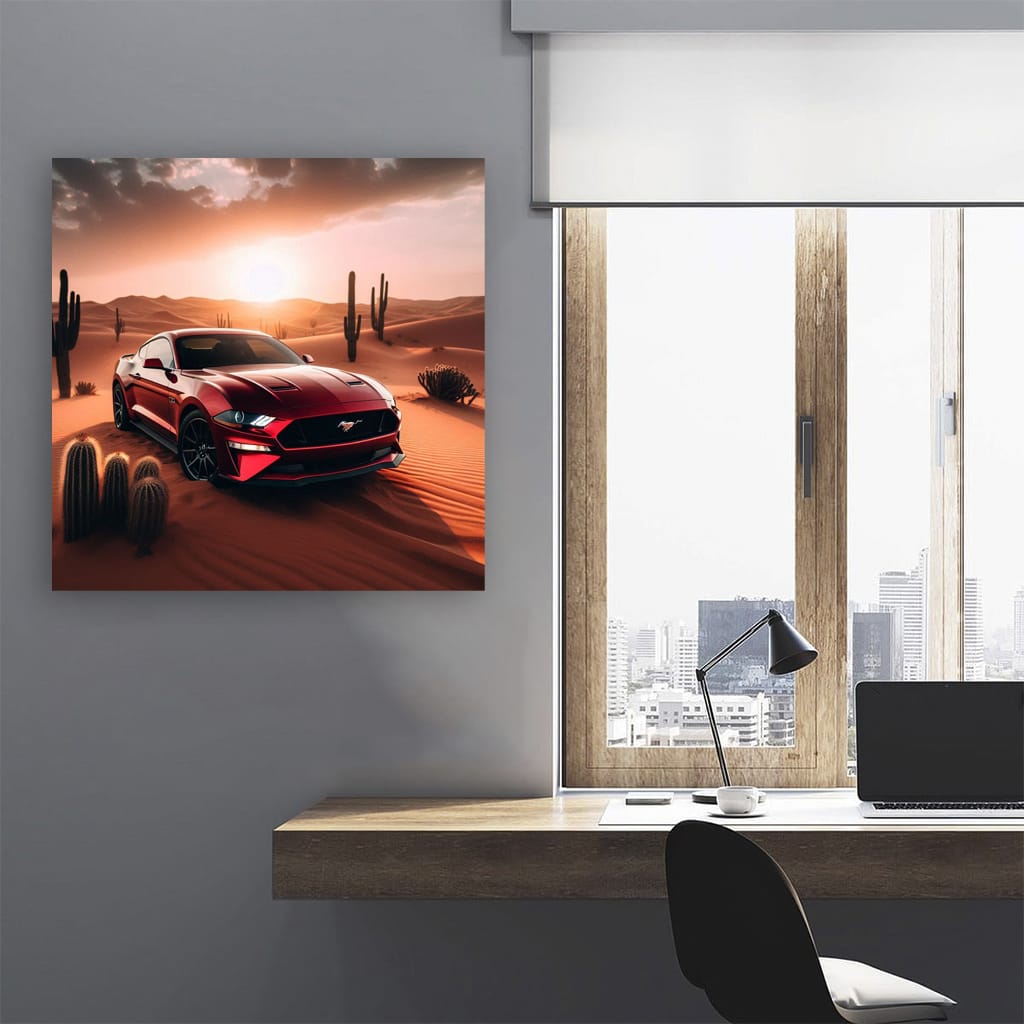 Ford Mustang GT in Desert - Power and Elegance in Motion