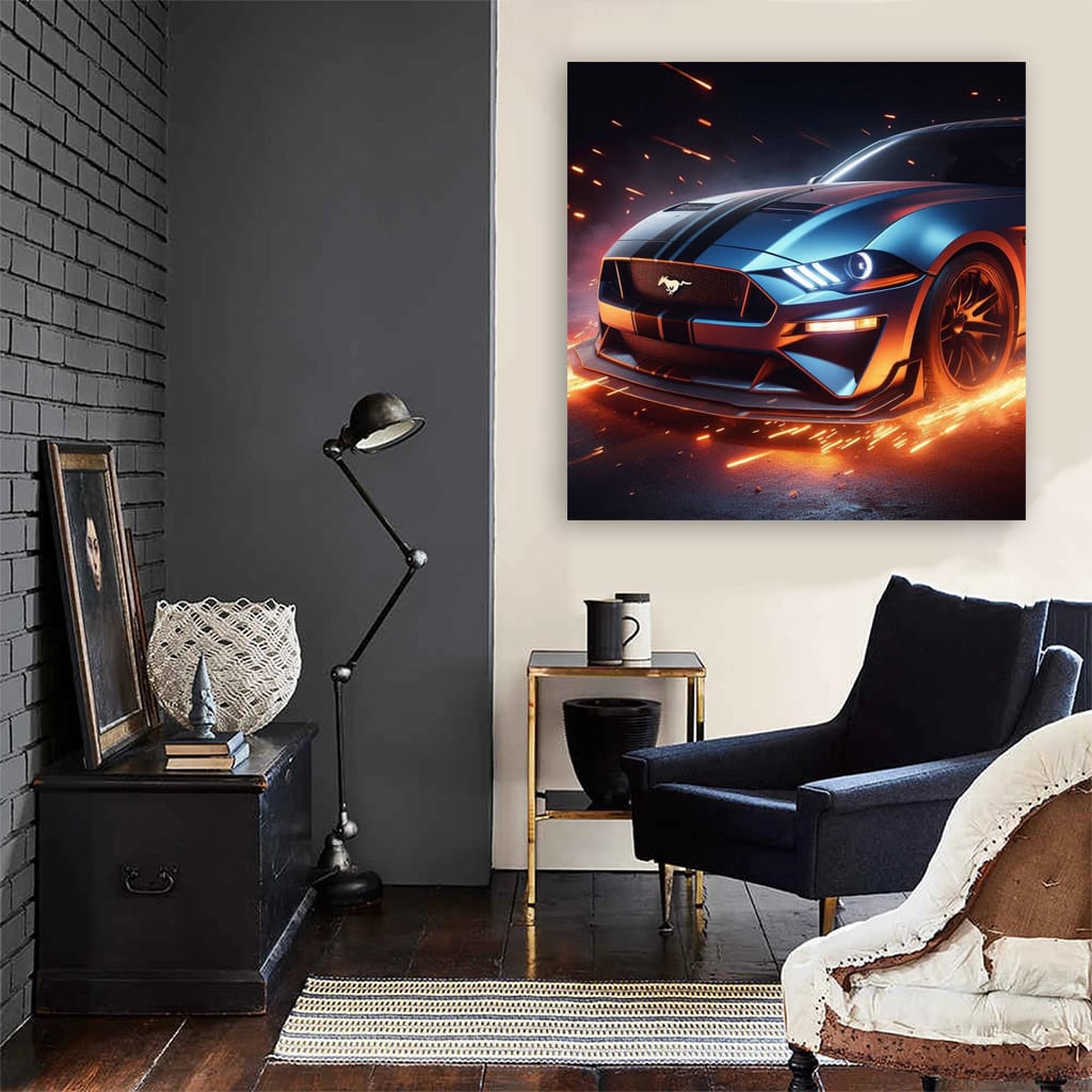 Ford Mustang Gt Hood Wall Art