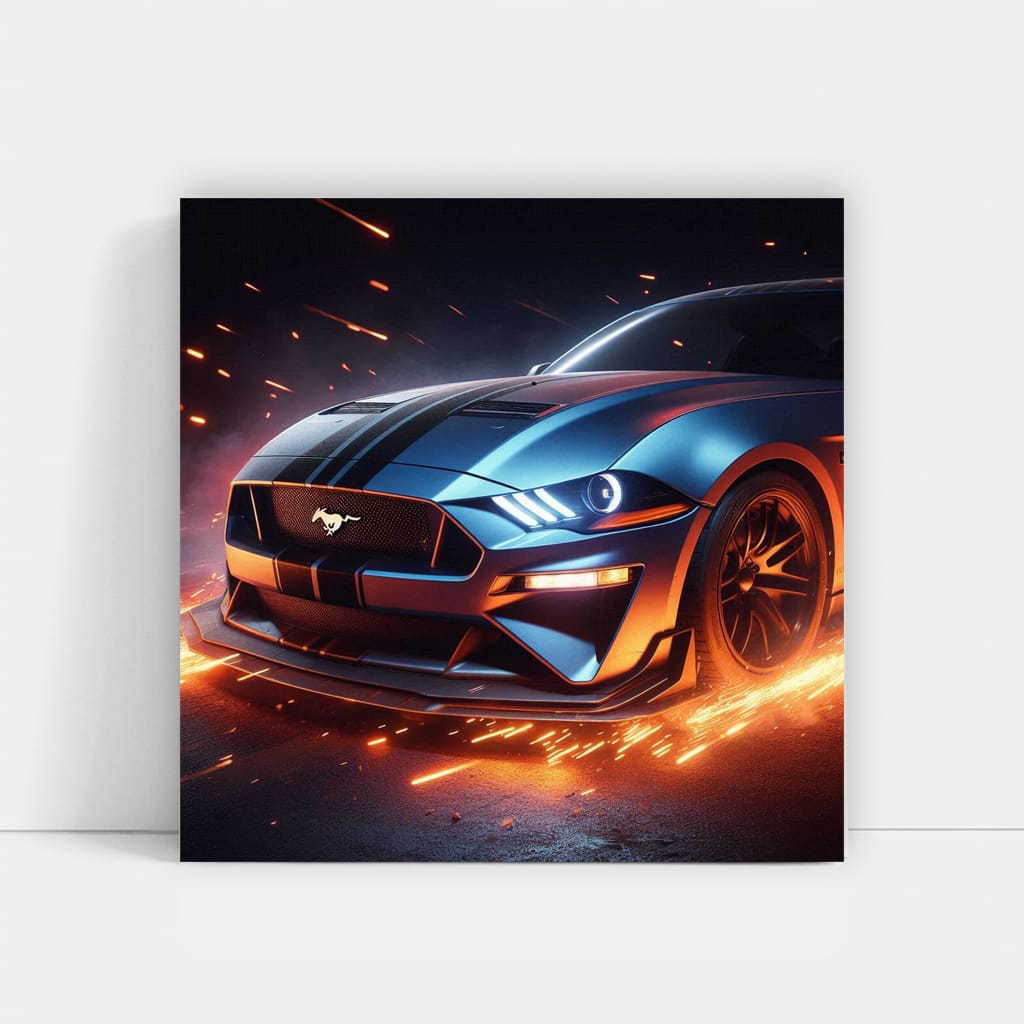 Ford Mustang Gt Hood Wall Art