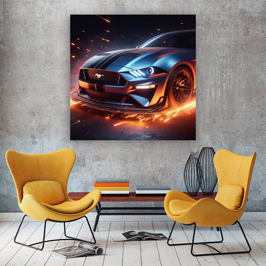 Ford Mustang Gt Hood Wall Art