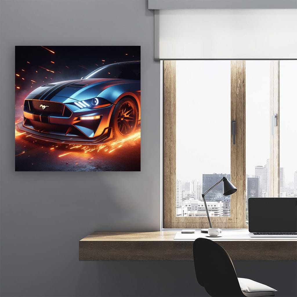 Ford Mustang Gt Hood Wall Art