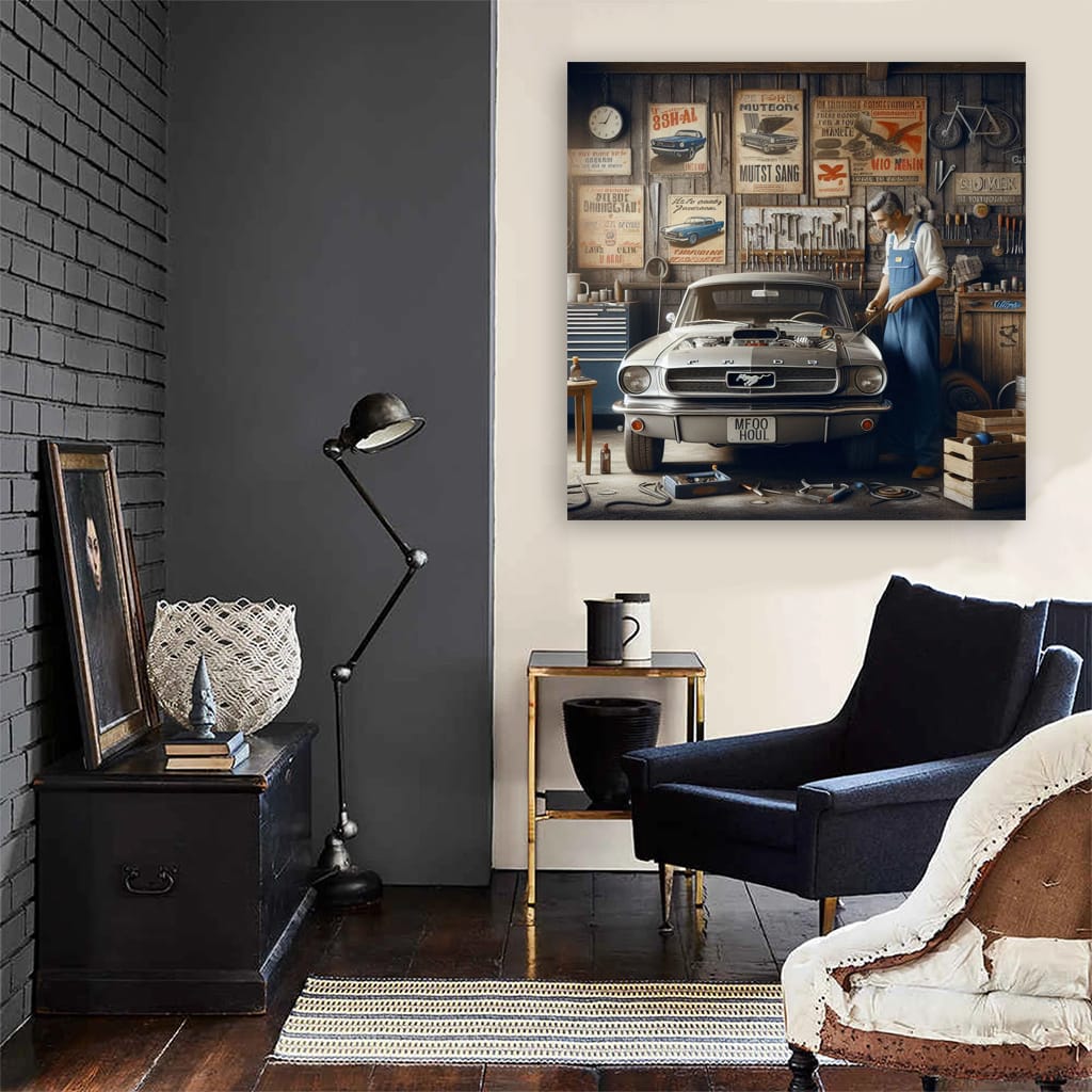 Ford Old Retro Garage Wall Art