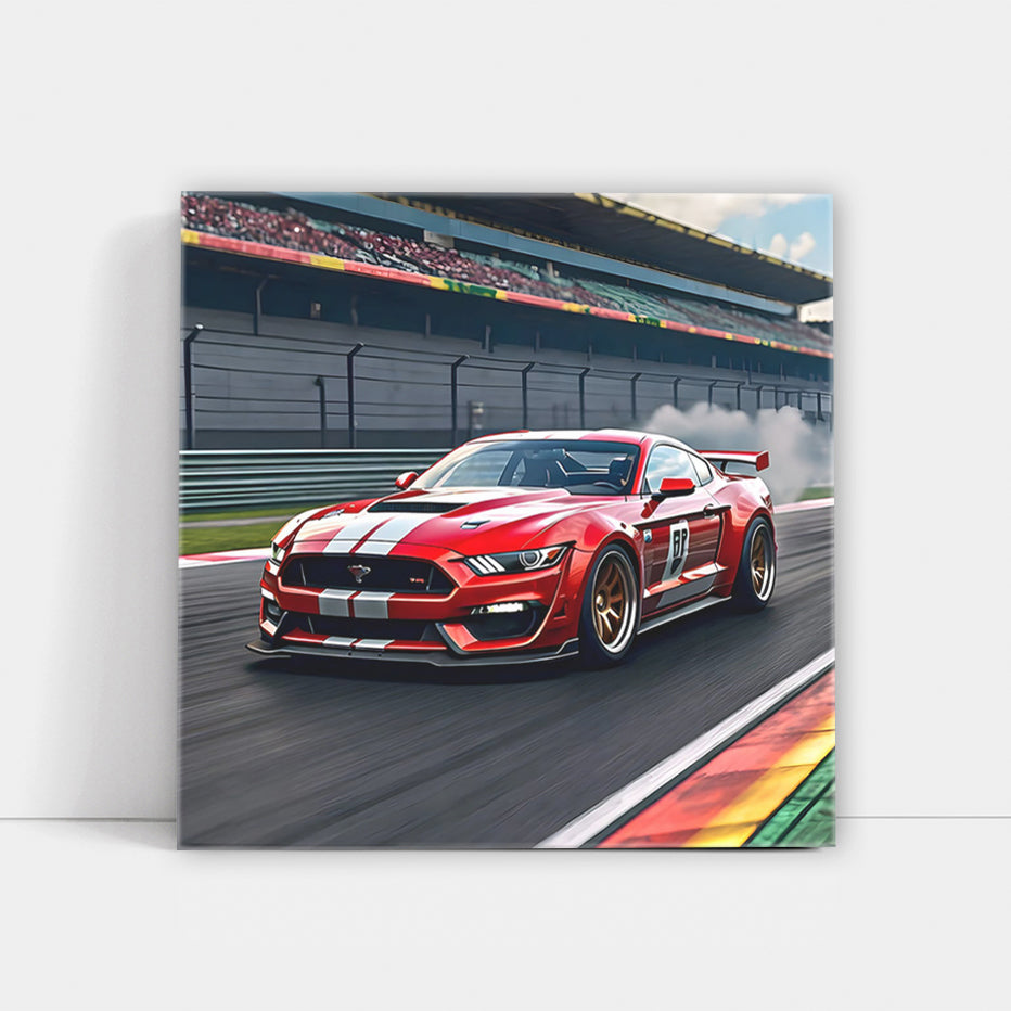 Red Ford Mustang Shelby GT500 Drift - Power and Precision